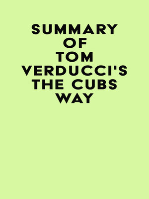 cover image of Summary of Tom Verducci's the Cubs Way